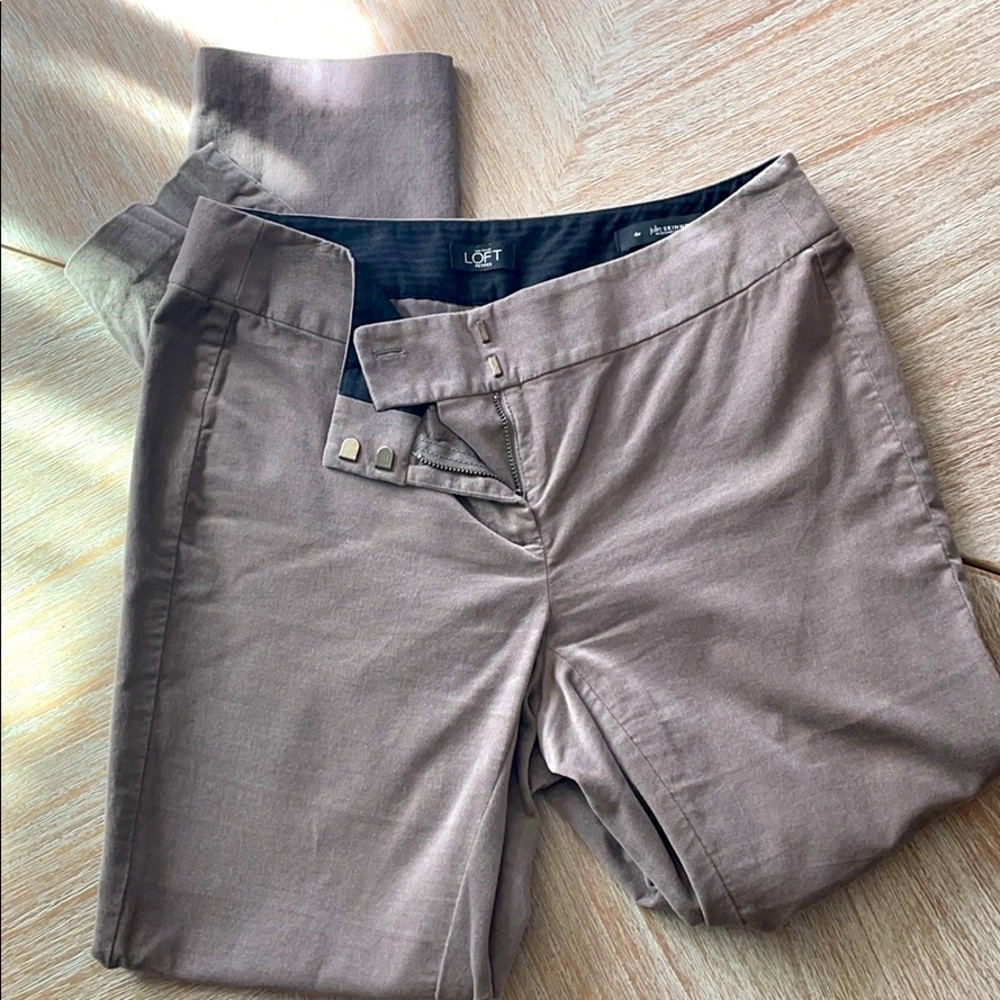 Grey suede pants